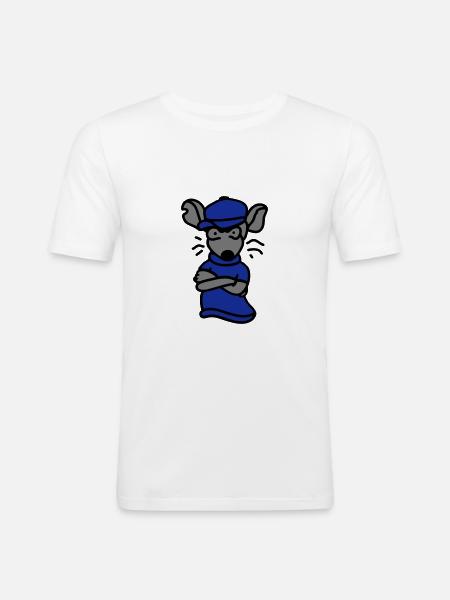 Cool rat - Gangster - Men's Slim Fit T-Shirt - white
