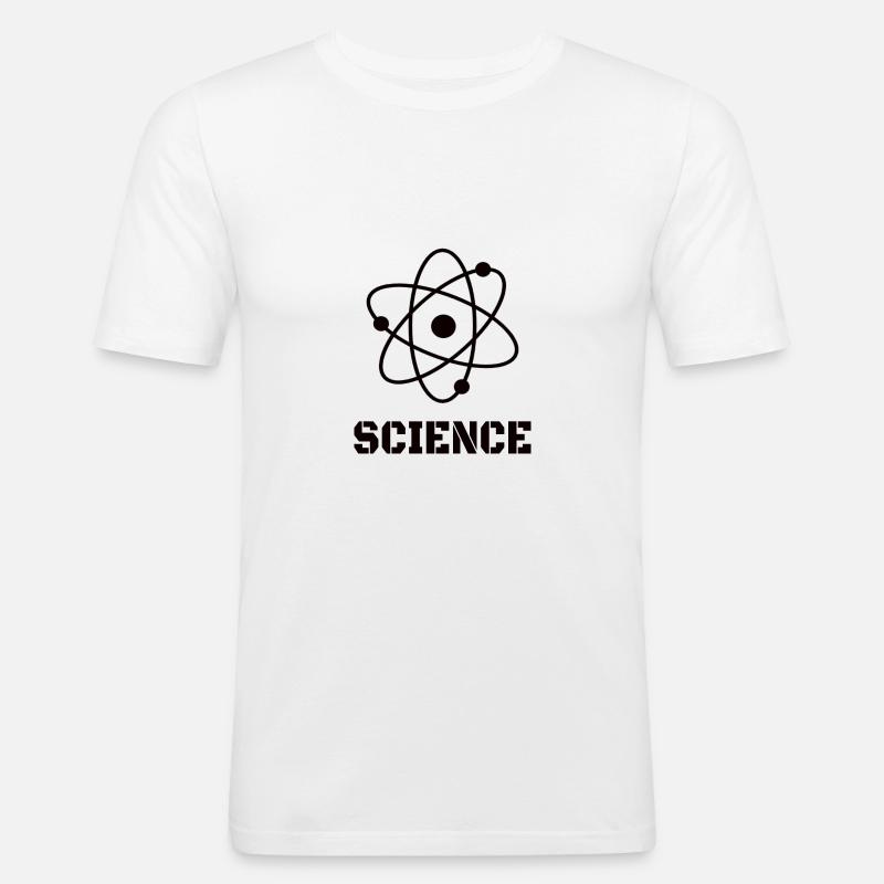 Physics: Science Atom - Men's Slim Fit T-Shirt - white