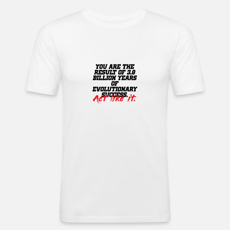 act like it evolution - Men's Slim Fit T-Shirt - white