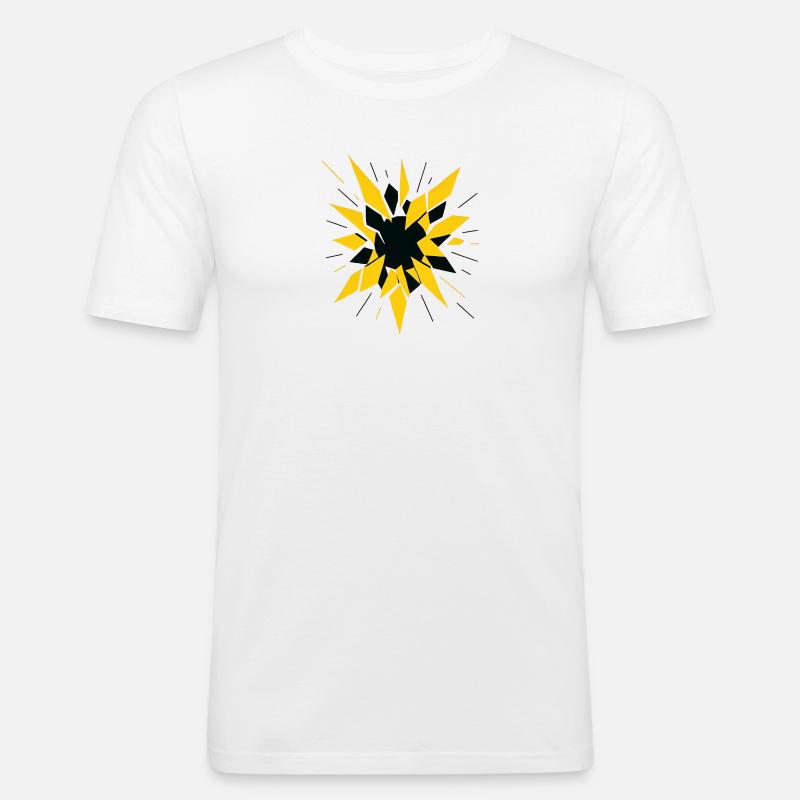 Radioactive Fragmentation – Physik Design - Männer Slim Fit T-Shirt - Weiß