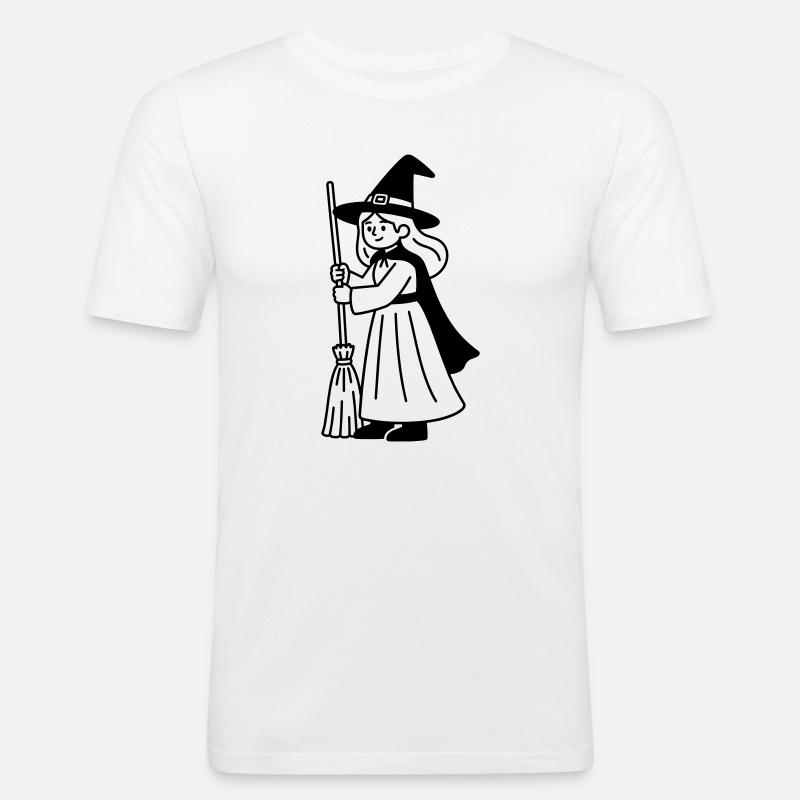 witch - Men's Slim Fit T-Shirt - white