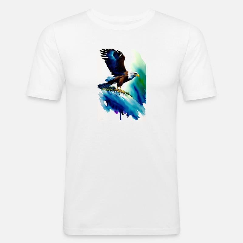 An eagle - Männer Slim Fit T-Shirt - Weiß