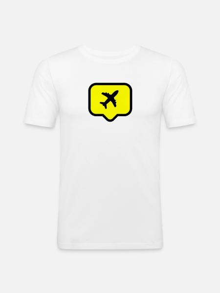 Aéronef! - T-shirt près du corps Homme - blanc