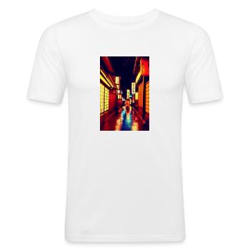 Street 1 - Men's Slim Fit T-Shirt - white - Front - Nik (191cm)
