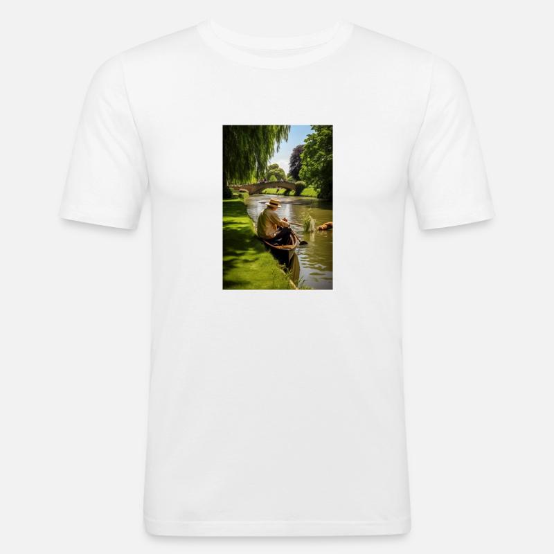 Martin Bond Style Geschenk - Männer Slim Fit T-Shirt - Weiß