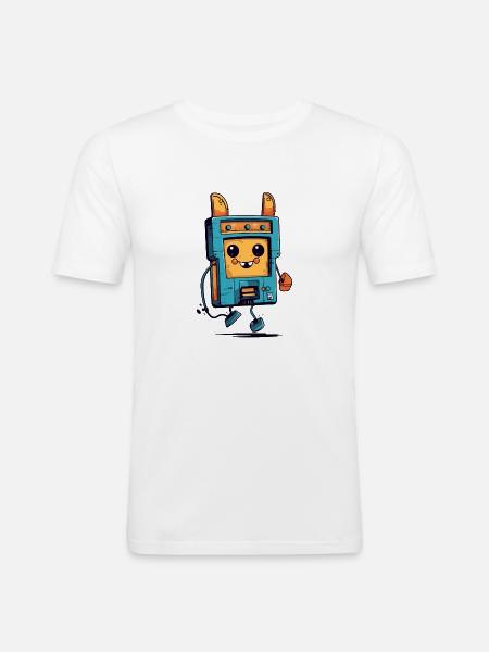 Jim the Walkman - Men's Slim Fit T-Shirt - white
