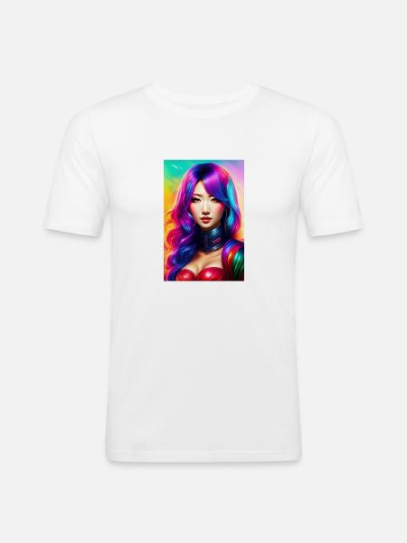 Fantasy Frau - Männer Slim Fit T-Shirt - Weiß