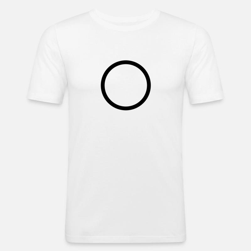 circle solid - Men's Slim Fit T-Shirt - white