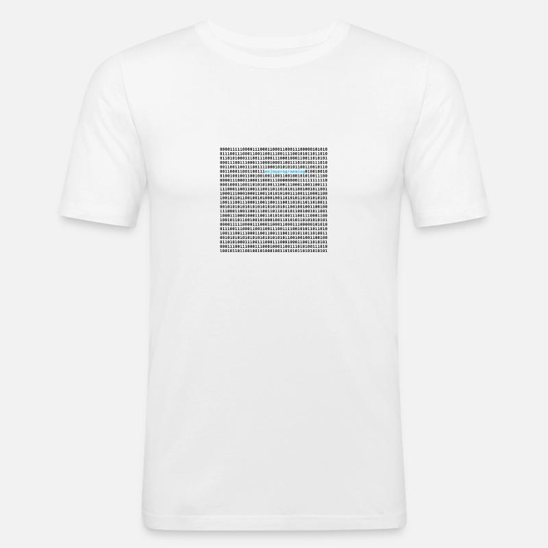 enjoy progamming computer - Männer Slim Fit T-Shirt - Weiß