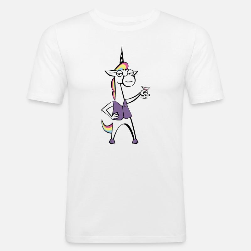 DandyCorn - Männer Slim Fit T-Shirt - Weiß