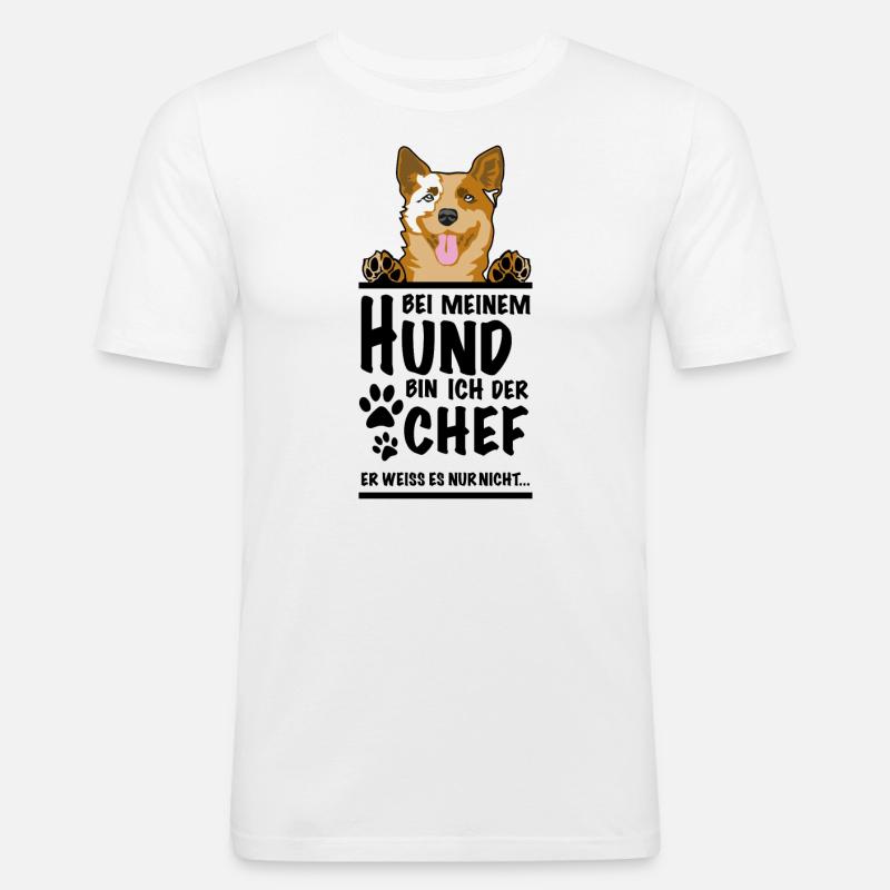 Chef Cattle - Männer Slim Fit T-Shirt - Weiß
