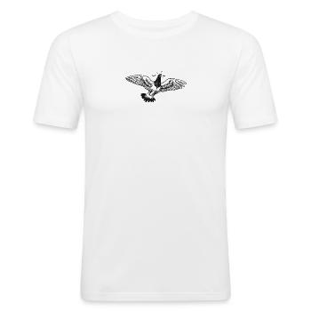 Panique - T-shirt près du corps Homme - blanc - Devant - Nik (191cm)
