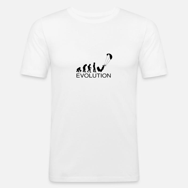 Evolution Kite Surf - Männer Slim Fit T-Shirt - Weiß