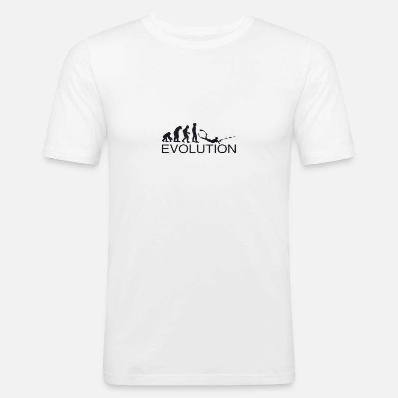 Evolution Speerfischen - Männer Slim Fit T-Shirt - Weiß