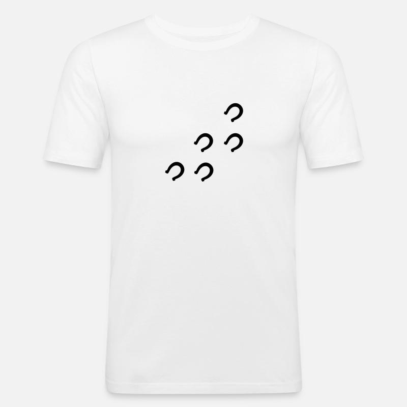 Pferd Hufe - Männer Slim Fit T-Shirt - Weiß