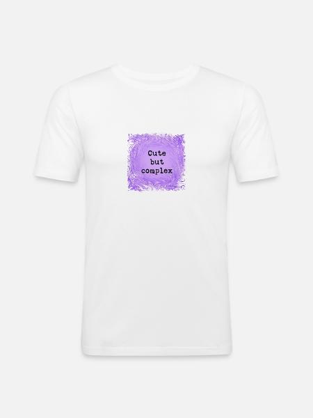 Cute but complex - Men's Slim Fit T-Shirt - white