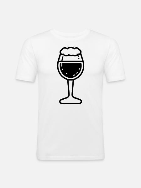 Beer - Men's Slim Fit T-Shirt - white