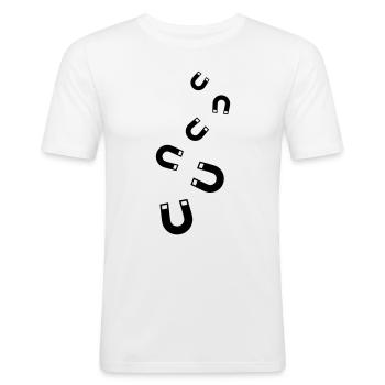Horseshoe Riding - Men's Slim Fit T-Shirt - white - Front - Nik (191cm)