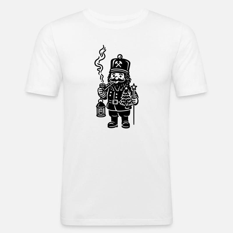 bergmann räuchermann - Männer Slim Fit T-Shirt - Weiß