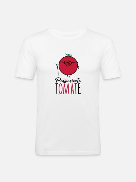 Pensionierte Oma - Männer Slim Fit T-Shirt - Weiß