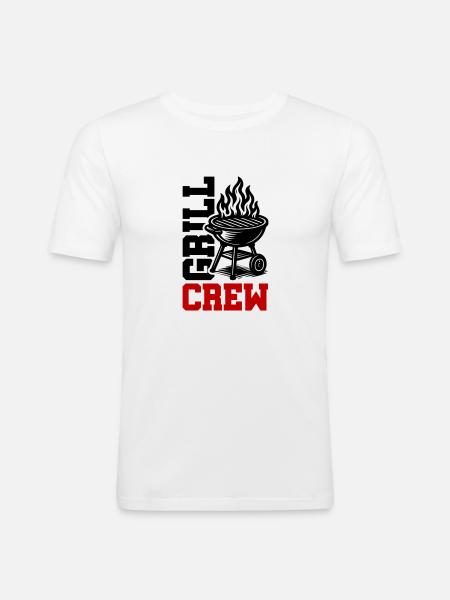Grill Crew - Men's Slim Fit T-Shirt - white
