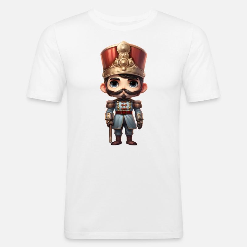 Nussknacker - Männer Slim Fit T-Shirt - Weiß