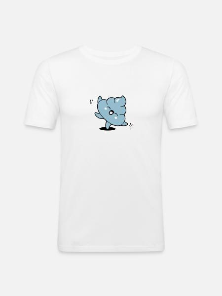 Kack kawaii - Männer Slim Fit T-Shirt - Weiß