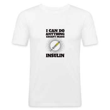 DIABETES: Make insulin - Men's Slim Fit T-Shirt - white - Front - Nik (191cm)