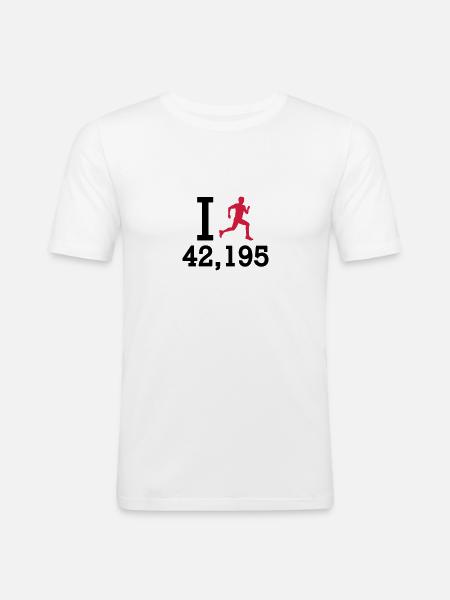 Marathon - Men's Slim Fit T-Shirt - white