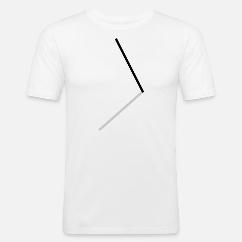 Minimal - Männer Slim Fit T-Shirt - Weiß