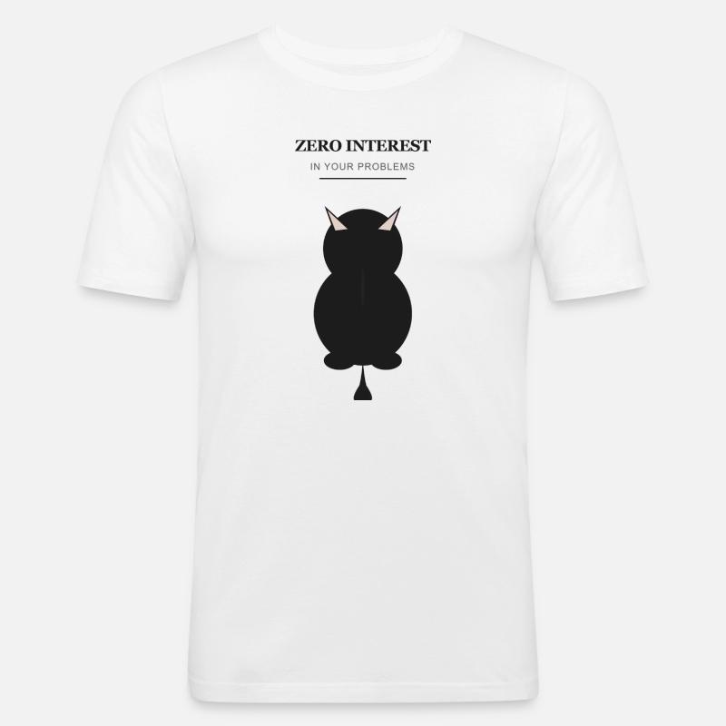 Zero Interest Dämonen-Silhouette - Männer Slim Fit T-Shirt - Weiß