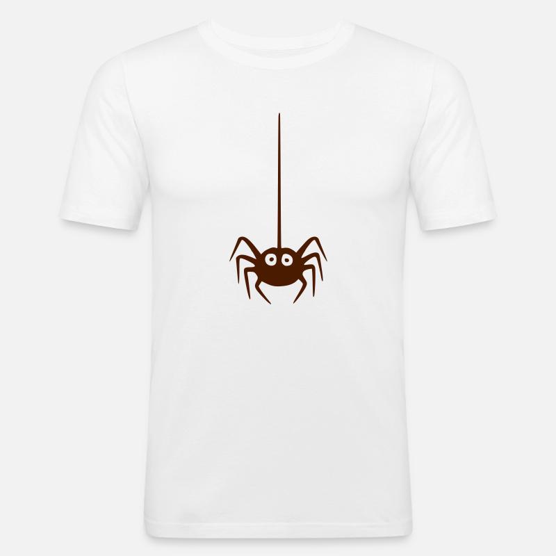 Spinne - Spider - Männer Slim Fit T-Shirt - Weiß