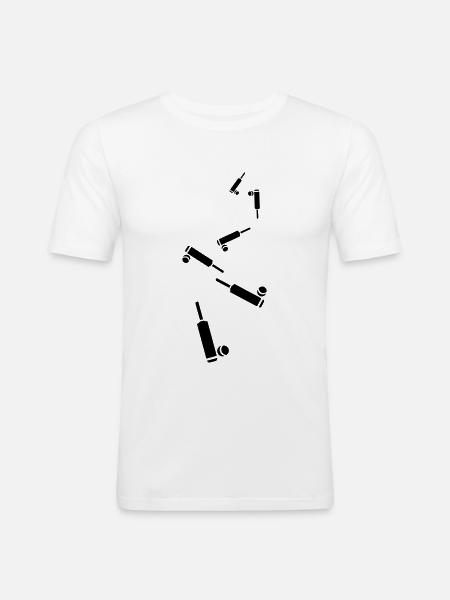 Cricket icon symbol - Men's Slim Fit T-Shirt - white