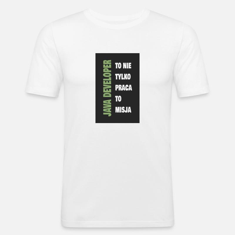 Java - Männer Slim Fit T-Shirt - Weiß
