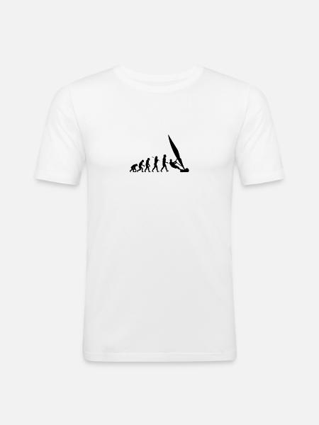 ws01 windsurf evolution - T-shirt près du corps Homme - blanc