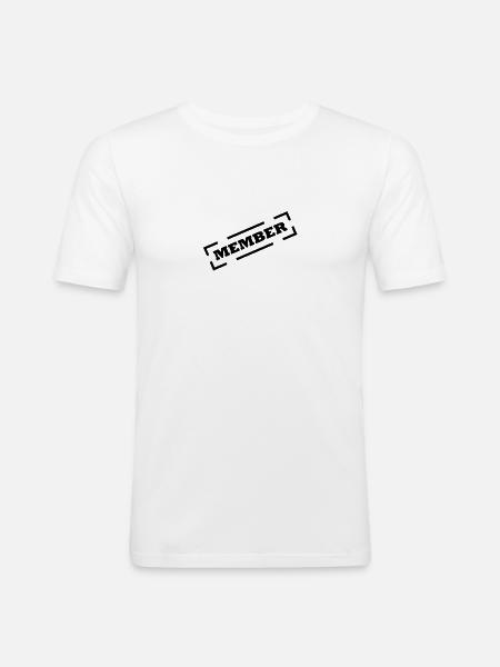 member - Men's Slim Fit T-Shirt - white