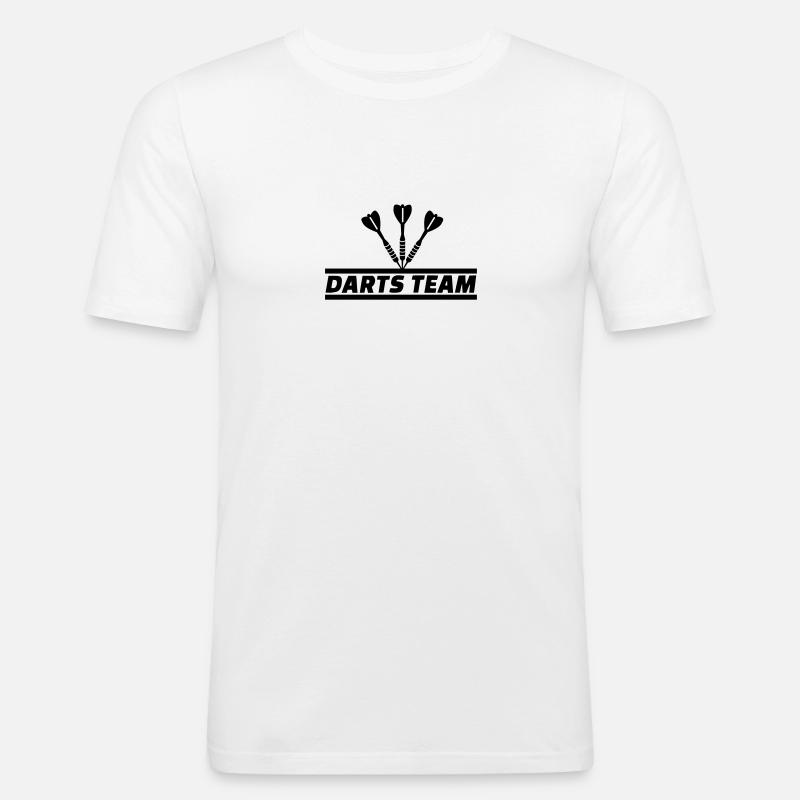Darts Team - Men's Slim Fit T-Shirt - white