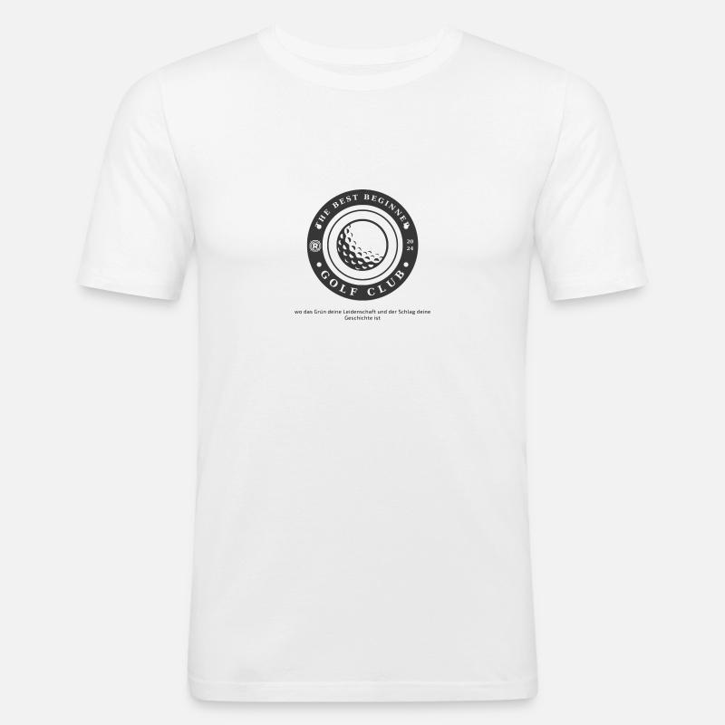Beginner golf clup - Männer Slim Fit T-Shirt - Weiß