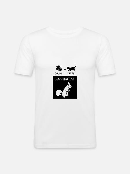 Eichhörnchen - Oachkatzl - Männer Slim Fit T-Shirt - Weiß