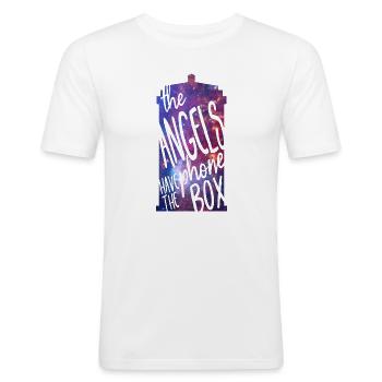 The angels have the phone box - Männer Slim Fit T-Shirt - Weiß - Vorne - Nik (191cm)