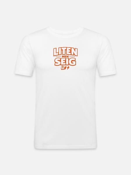 Klein, aber oho! - Männer Slim Fit T-Shirt - Weiß