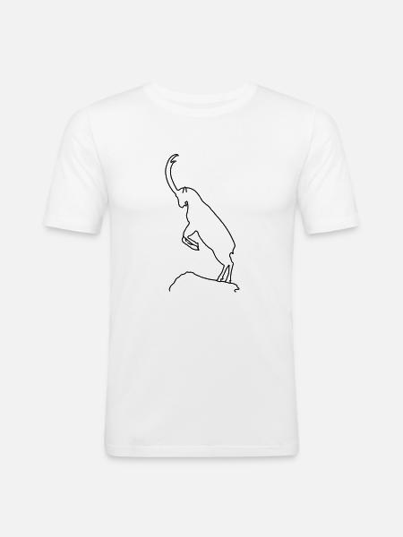 Steinbock - Männer Slim Fit T-Shirt - Weiß