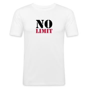No Limit - T-shirt près du corps Homme - blanc - Devant - Nik (191cm)