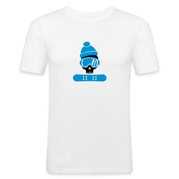 Snowboard - Männer Slim Fit T-Shirt - Weiß - Vorne - Nik (191cm)