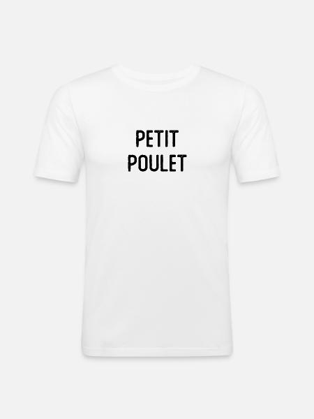 Petit poulet - T-shirt près du corps Homme - blanc