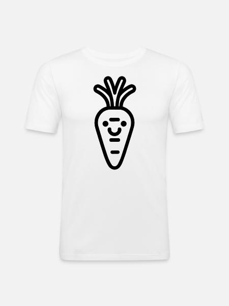 carrot - Men's Slim Fit T-Shirt - white