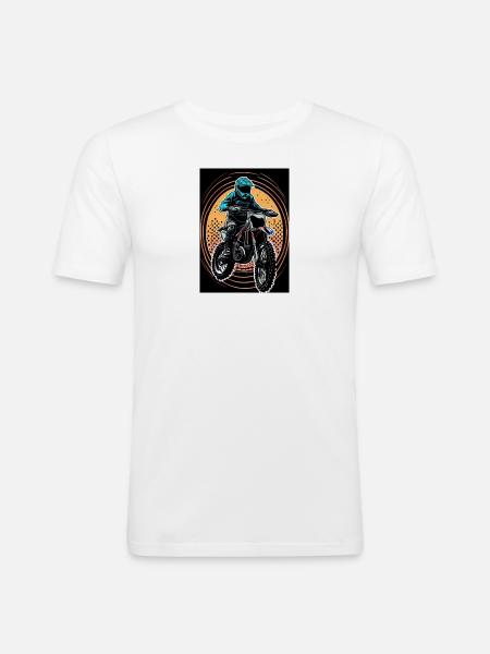 Rider - Männer Slim Fit T-Shirt - Weiß