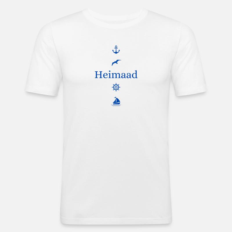 Heimaad - Männer Slim Fit T-Shirt - Weiß