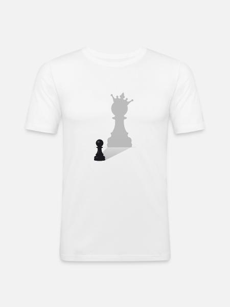 Chess Pawn King - Men's Slim Fit T-Shirt - white