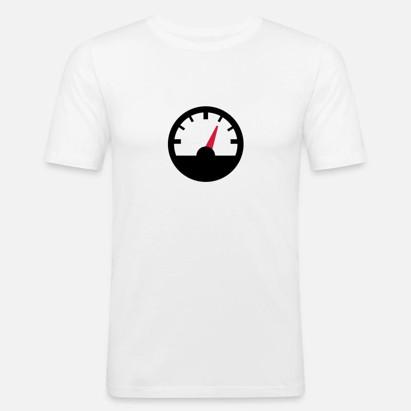 Tacho - Männer Slim Fit T-Shirt - Weiß